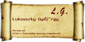 Lukovszky György névjegykártya