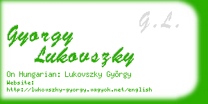 gyorgy lukovszky business card