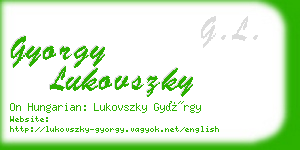 gyorgy lukovszky business card